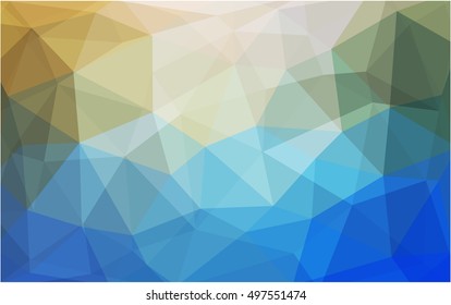 Light blue, green abstract polygonal pattern. A completely new color illustration in a vague style. The completely new template can be used for your brand book.