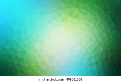 Light blue, green abstract polygonal background. An elegant bright illustration with gradient. Triangular pattern for your business design.
