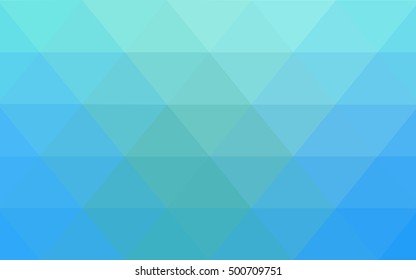 Light blue, green abstract polygonal background. Creative illustration in halftone style with gradient. The polygonal design can be used for your web site.