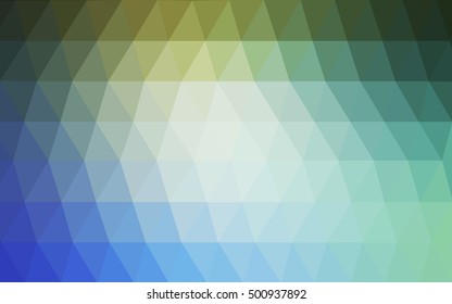 Light blue, green abstract polygonal template. Shining colored illustration in a brand-new style. The completely new template can be used for your brand book.