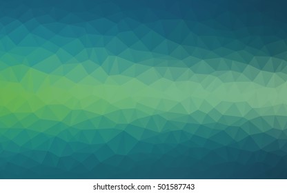 Light blue, green abstract polygonal pattern. Modern geometrical abstract illustration with gradient. A completely new design for your business.
