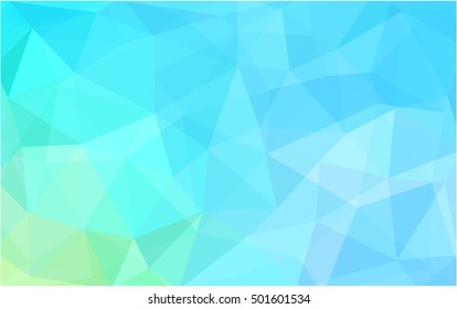 Light blue, green abstract polygonal background. Creative geometric illustration in Origami style with gradient. The elegant pattern can be used as part of a brand book.