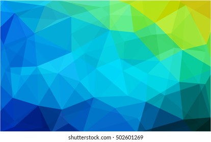 Light blue, green abstract polygonal background. An elegant bright illustration with gradient. Triangular pattern for your business design.