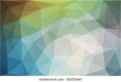 Light blue, green abstract polygonal pattern. Brand-new colored illustration in blurry style with gradient. Brand-new design for your business.