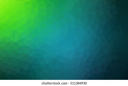 Light blue, green abstract polygonal background. Modern geometrical abstract illustration with gradient. The template can be used as a background for cell phones.