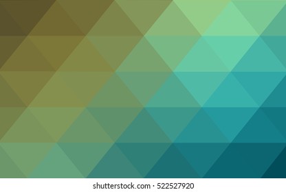 Light blue, green abstract polygonal template. Colorful abstract illustration with gradient. The polygonal design can be used for your web site.
