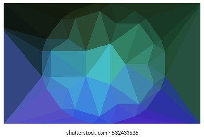 Light Blue Green abstract textured polygonal background. Vector blurry triangle design. Pattern can be used for background.