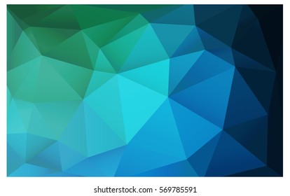 Light Blue Green abstract textured polygonal background. Vector blurry triangle design. Pattern can be used for background.