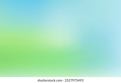 Hellblauer, grün unscharfer Hintergrund. Illustration im abstrakten Stil mit Farbverlauf.Kann als Laptop-Hintergrund, Handy-Tapete und Poster etc. verwendet werden.