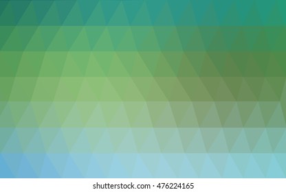 Light blue, green blurry triangle background. Triangular geometric sample with gradient.  Brand-new style for your business design.