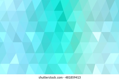 Light blue, green blurry triangle template. A vague abstract illustration with gradient. The template can be used as a background for cell phones.