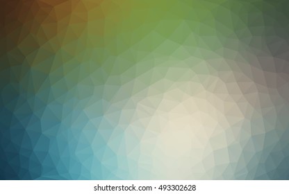 Light blue, green blurry triangle pattern. An elegant bright illustration with gradient. The completely new template can be used for your brand book.