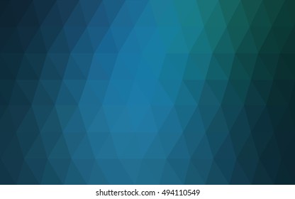 Light blue, green blurry triangle pattern. Creative geometric illustration in Origami style with gradient. Brand-new design for your business.