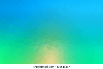 Light blue, green blurry triangle template. A completely new color illustration in a vague style. The completely new template can be used for your brand book.