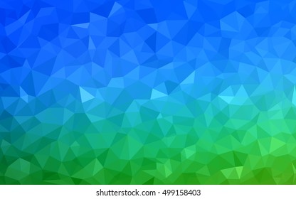 Light blue, green blurry triangle template. A completely new color illustration in a vague style. The completely new template can be used for your brand book.