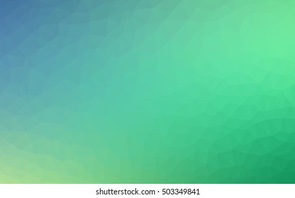 Light blue, green blurry triangle pattern. Modern geometrical abstract illustration with gradient. A completely new template for your business design.