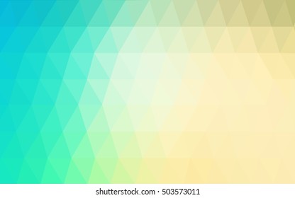 Light blue, green blurry triangle pattern. A sample with polygonal shapes. A completely new design for your business.