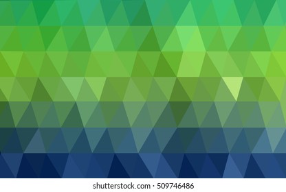 Light blue, green blurry triangle template. Colorful abstract illustration with gradient. Brand-new design for your business.