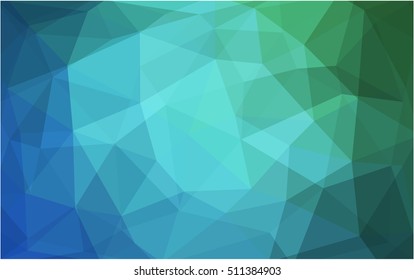 Light blue, green blurry triangle template. Modern geometrical abstract illustration with gradient. The elegant pattern can be used as part of a brand book.