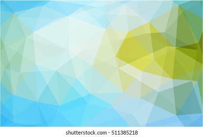 Light blue, green blurry triangle background. Colorful abstract illustration with gradient. A completely new template for your business design.