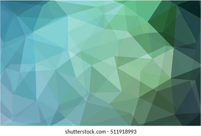Light blue, green blurry triangle background. A sample with polygonal shapes. Brand-new style for your business design.