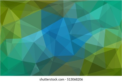 Light blue, green blurry triangle template. Triangular geometric sample with gradient.  The best triangular design for your business.