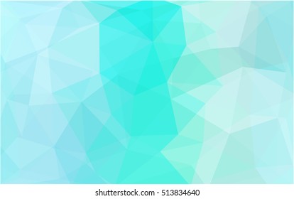 Light blue, green blurry triangle template. Creative geometric illustration in Origami style with gradient. A new texture for your design.