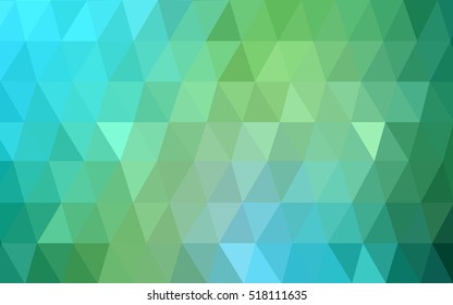 Light blue, green blurry triangle template. Modern geometrical abstract illustration with gradient. A new texture for your design.
