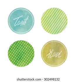 Light blue green circle stripe banner background