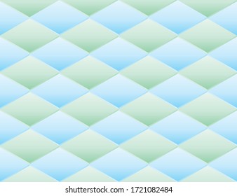 Patrón o fondo de la escala de diamante azul claro y verde claro