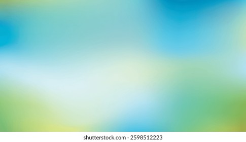 Light Blue and Green gradient vector blurred background. brand color green yellow and blue.