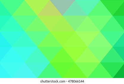 Light blue, green low poly pattern. Colorful illustration in abstract style with gradient. The textured pattern can be used for background.