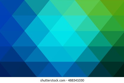 Light blue, green low poly background. Glitter abstract illustration with an elegant design. Brand-new style for your business design.
