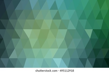 Light blue, green low poly template. An elegant bright illustration with gradient. A completely new template for your business design.