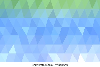 Light blue, green low poly pattern. A vague abstract illustration with gradient. A completely new design for your business.