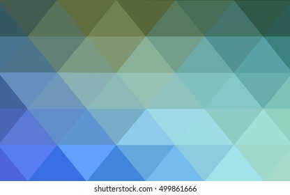Light blue, green low poly pattern. A sample with polygonal shapes. A completely new design for your business.