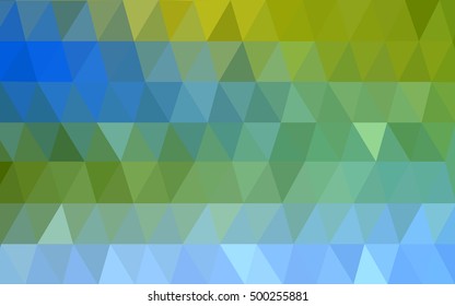 Light blue, green low poly pattern. A completely new color illustration in a vague style. The completely new template can be used for your brand book.