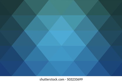 Light blue, green low poly background. Geometric illustration in Origami style with gradient.  The template can be used as a background for cell phones.