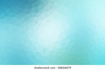 Light blue, green low poly pattern. Triangular geometric sample with gradient.  Brand-new design for your business.