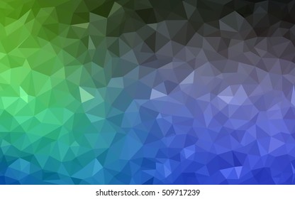 Light blue, green low poly pattern. A sample with polygonal shapes. The template can be used as a background for cell phones.