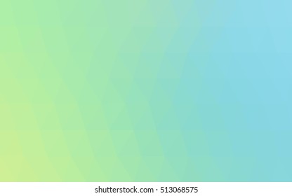 Light blue, green low poly template. Colorful abstract illustration with gradient. A new texture for your design.
