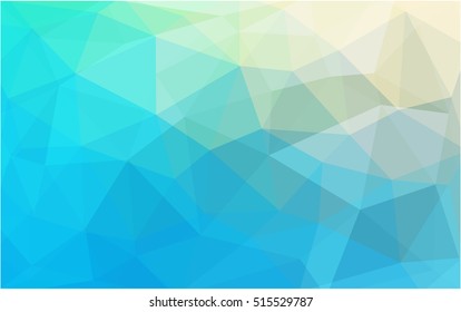 Light blue, green low poly template. A completely new color illustration in a vague style. The polygonal design can be used for your web site.