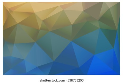 Light Blue Green Low poly crystal background. Polygon design pattern. Low poly vector illustration, low polygon background.