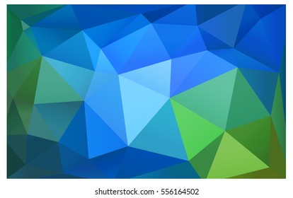 Light Blue Green Low poly crystal background. Polygon design pattern. Low poly vector illustration, low polygon background.