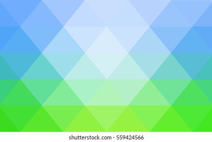Light Blue Green Low poly crystal background. Polygon design pattern. Low poly vector illustration, low polygon background.