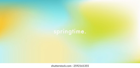 Light blue and green pastel colored gradient background. Abstract spring season blurry vector texture. Nature gradation pattern. Aesthetic bg. Vector soft horizontal backdrop for poster, cover, header