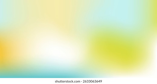 Light blue and green pastel colored gradient background. Abstract spring season blurry vector texture. Nature gradation pattern. Aesthetic bg. Vector soft horizontal backdrop for poster, cover, header