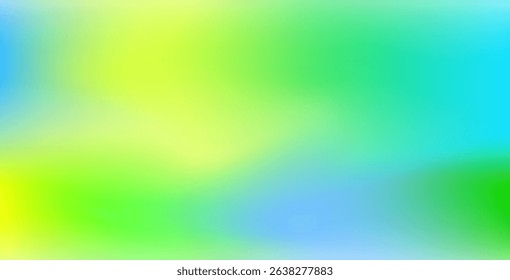 Light blue and green pastel colored gradient background. Abstract spring season blurry vector texture. Nature gradation pattern. Aesthetic bg. Vector soft horizontal backdrop for poster, header.