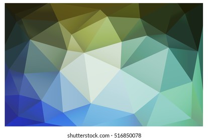 Light Blue Green Pattern. Seamless triangular template. Geometric sample. Repeating routine with triangle shapes. Seamless texture for your design. Pattern can be used for background.