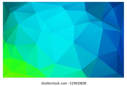 Light Blue Green Pattern. Seamless triangular template. Geometric sample. Repeating routine with triangle shapes. Seamless texture for your design. Pattern can be used for background.